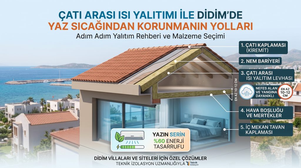 Çatı Arası Isı Yalıtımı ile Didim’de Yaz Sıcağından Korunmanın Yolları