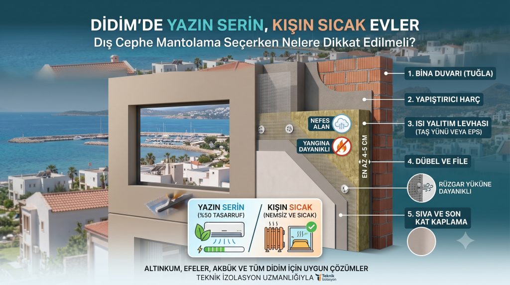 Didim’de Yazın Serin, Kışın Sıcak Evler: Dış Cephe Mantolama Seçerken Nelere Dikkat Edilmeli?